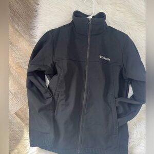 Columbia size small black zip up fleece lined jacket with pockets
